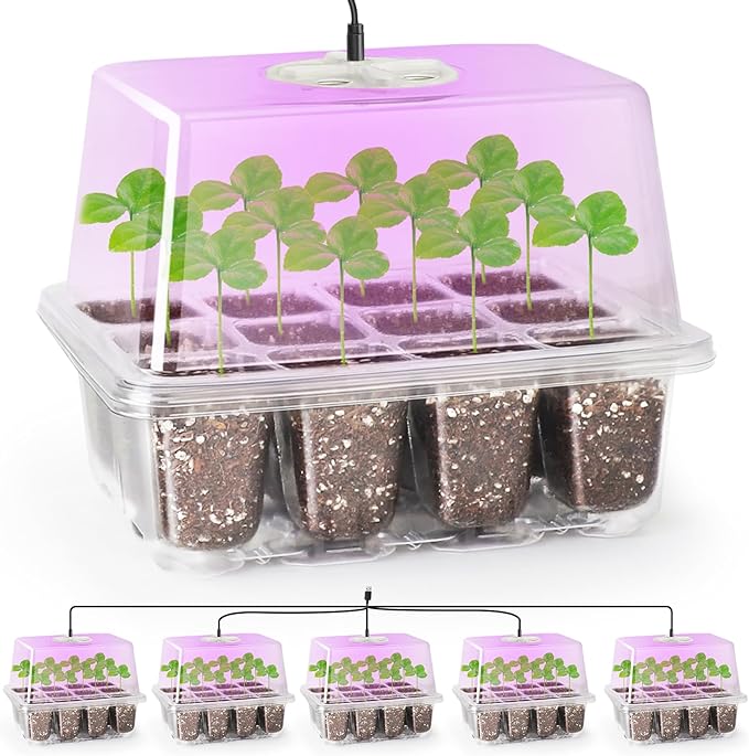 Seed Starter Tray Kits with Grow Lights